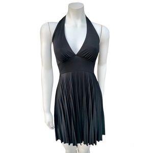 Sexy black halter dress